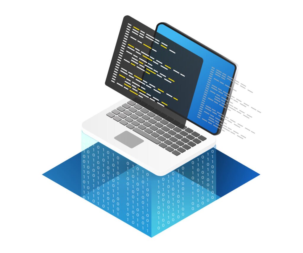 While it includes various languages, it clearly highlights C++” alongside C‑style syntax, offering a modern, tech-savvy representation of coding languages.
